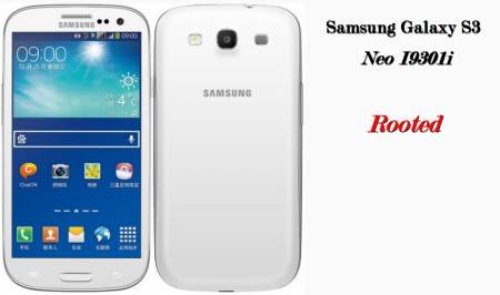 Samsung Galaxy S3 Neo I9301i rooted