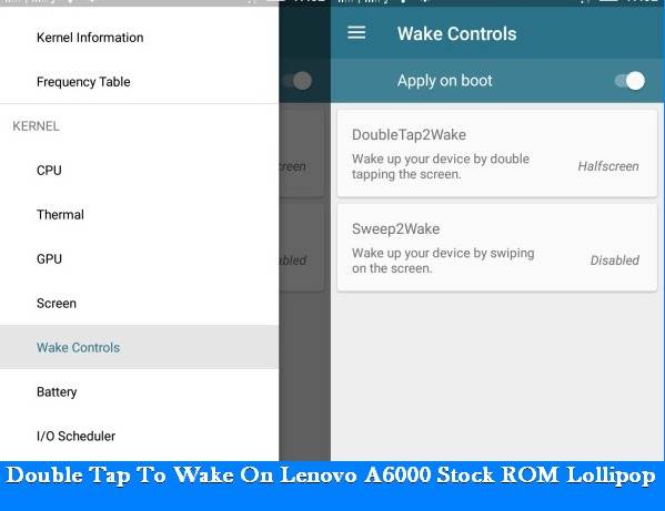 Enable Double Tap To Wake On Lenovo A6000 Stock ROM Lollipop 11