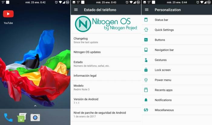 Nitrogen OS Nougat ROM For Redmi Note 3 (Kenzo) 1