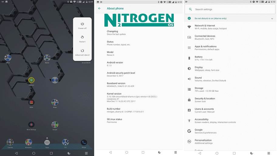 Nitrogen OS Oreo ROM For Nexus 6 2