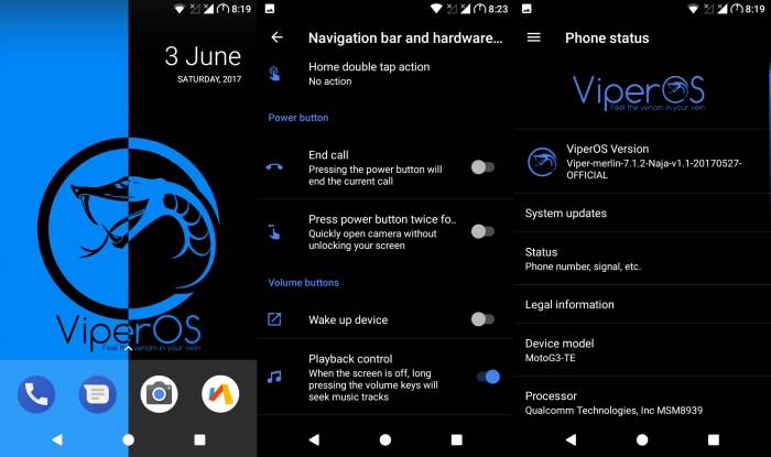 ViperOS 3.1 Nougat ROM For Moto G 2014 LTE (Thea) 5