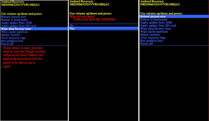 Wipe Data Recovery Mode Samsung