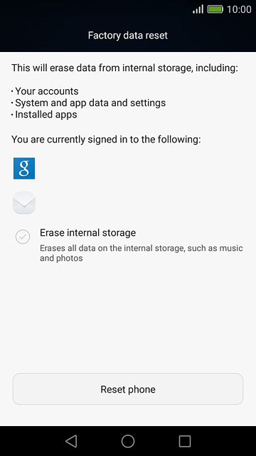 Honor Bee 2 Factory Data Reset