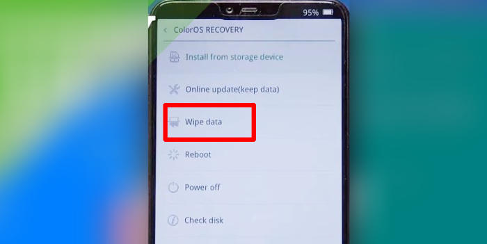 Wipe Data Oppo R11s Plus Via ColorOS Recovery