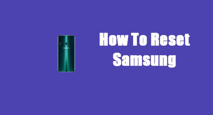 How To Reset Samsung