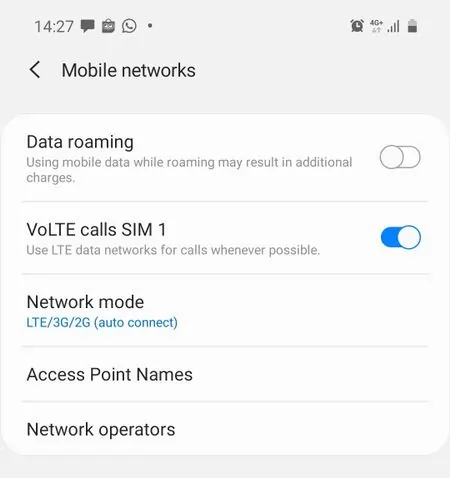 Enable VoLTE Samsung A32