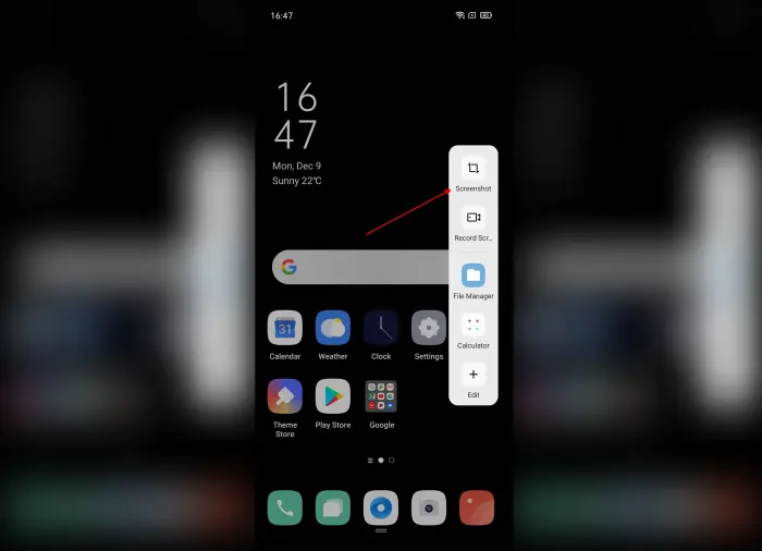 Screenshot Oppo A96 Using Smart Sidebar