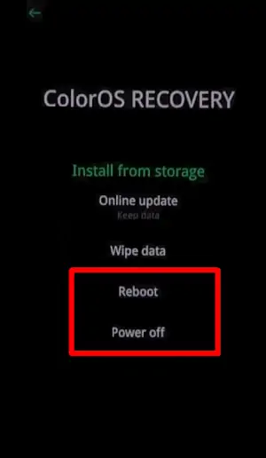 Power Off Through Recovery Oppo