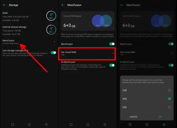 increase RAM on Infinix phones using MemFusion