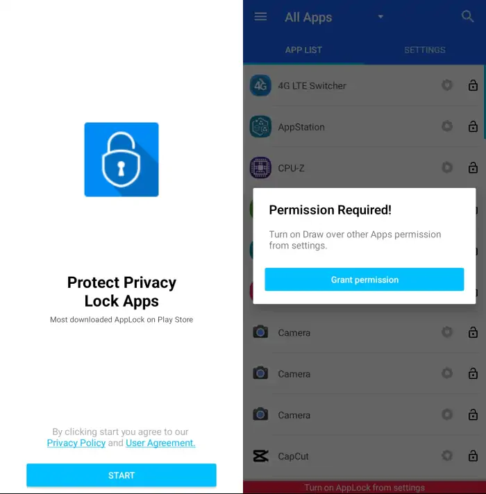 Locking Apps Using App Lock